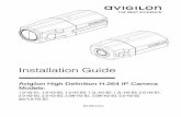Installation Guide - Ecl-ipsecl-ips.com/.../11/avigilon-h-264-hd-cameras-installation-guide.pdf · Installation Guide Avigilon High Definition H.264 IP Camera Models: 1.0-H3-B1, 1.0-H3-B2,