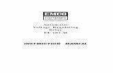 Automatic Voltage Regulating Relay EE 301-M - Emco · PDF fileAutomatic Voltage Regulating Relay EE ... Instruction Manaual for Automatic Voltage Regulating Relay Type ... Sanapati