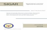 SIGAR Special Inspector General for Afghanistan · PDF filefor which it already had provided documentation showing that the items met contract specifications. ... dormitory at Herat