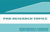 PhD Research Topics - Robert Gordon · PDF filePhD Research Topics ... etc. the increasing availability and usage of CCTV and video cameras, ... For example computerized face recognition