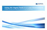 Using Six Sigma Tools in a Lean Environment - AIMCAL Product/Process Search. Introduction ... Dorian Shainin (September 26, 1914 ... Using Six Sigma Tools in a Lean Environment