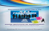 aimrksm.orgaimrksm.org/Placement_brochures/AIM 10-12.pdfHuman Resource Management (HRM) ... Comprehensive Project (CP) Global / Country study Report ... Amul Diary Society, Vinzol
