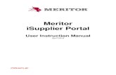 Meritor iSupplier · PDF fileMeritor iSupplier Portal User Instruction Manual . iSupplier Portal Instruction Manual- 06DEC2010 ... The portal has an enhanced user interface, which