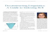 Deconstructing Linguistics: A Guide to Indexing ROI · PDF fileto the root level; rather, the tenets of linguistic analysis should be customized to the content type you are working