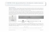 CHEM 334 Quantitative Analysis Laboratory - CNSIT Help …sites.chem.colostate.edu/.../experiments/02_calibration… ·  · 2017-01-25CHEM 334 Quantitative Analysis Laboratory Calibration