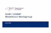 SHIP / DSRIP Workforce Workgroup · PDF fileJune 19, 2015 8 Goals for Today 1. Review and Discussion of Workgroup Mandate and Objectives 2. Leveling the Playing Field: 1) Overview