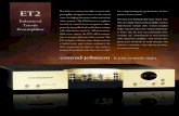 ET2 - Audiofreaks · PDF fileconrad-johnson It just sounds right. The ET2 is a remote-controlled vacuum-tube preamplifier designed to serve as the control center for