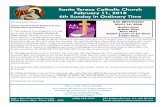 Santa Teresa Catholic Church February 11, 2018 6th Sunday ...santateresachurch.com/wp-content/uploads/2018/02/2-11-18-Bulletin.pdf · you to sign up for Liturgical Ministry at ...