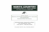 2015 2016 North Country Community College Foundation Scholarship Country Community College Foundation Scholarship Directory Scholarship Opportunities For Academic Year Fall 2015—Spring