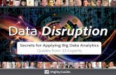 Data Disruption - Mighty Guides make you stronger ... Superfast, in-memory computing is transforming the competitive landscape. Companies like Uber and technologies such as auto-driving