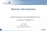 Nuclear Astrophysicszegers/ebss2011/rehm.pdfNuclear Astrophysics K. E. Rehm Physics Division. Argonne National Laboratory. 2x50 minutes for (13.7±0.13)x10. 9. years (a ratio of 1.39x10