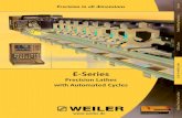 E-Series - · PDF fileEven without prior programming knowledge, the smart WEILER soft-ware guides the operator through the program. Using automated ... Tailstock quill taper MT 3 4