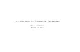 Introduction to Algebraic Geometryidolga/631.pdf · Introduction to Algebraic Geometry Igor V. Dolgachev August 19, 2013. ii. Contents ... example one of the most beautiful results