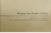 Winnie the Pooh (1926) · PDF fileWinnie the Pooh (1926) Milne’s book in context: ... Edward Lear (b. 1812): the youngest of 20 ... puts his appetite for honey before everything