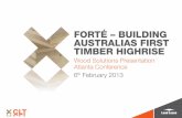 Forté – Building australias First timBer · PDF fileForté – Building australias First timBer HigHrise Wood Solutions Presentation ... council is a Registered Provider with The