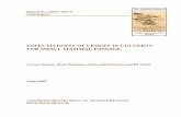 EFFECTIVENESS OF LEDGES IN CULVERTS FOR SMALL MAMMAL PASSAGE · PDF fileEFFECTIVENESS OF LEDGES IN CULVERTS FOR SMALL MAMMAL PASSAGE ... Effectiveness of Ledges in Culverts ... Ledge