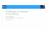 Challenges in Massive Concurrency - Luca Cardellilucacardelli.name/Talks/2014-01-15 Challenges in Massive... · Challenges in Massive Concurrency ... Combinatorial verification of