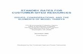 STANDBY RATES FOR CUSTOMER-SITED RESOURCES · PDF fileSTANDBY RATES FOR CUSTOMER-SITED RESOURCES . ISSUES, CONSIDERATIONS, ... Electric Rate Structures and Economics of Distributed