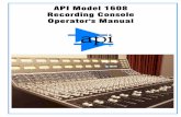 ˘ ˇ ˆ - Automated Processes, Inc. · PDF filefor a small footprint, high quality console has produced the 1608. API takes great pride - and great care ... API User’s Manual v1.4