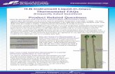 H-B Instrument Liquid-In-Glass Thermometer FAQs Thermometer... · in SI units accompanied by an unbroken chain of identified uncertainty ... call for mercury filled ... H-B’s thermometer