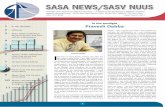 SASA NEWS/SASV NUUS -   · PDF fileThe" greatest" achievement" for" a" researcher" is publication" and I intend to continue" with this. Myexperiencesinlife"havebeenspurredon"by