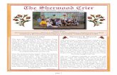 The Sherwood Crier - Sherwood Forest · PDF fileThe Sherwood Crier The Insider ... Macushla Hayden, the proprietress, is there to welcome you. She is a Reiki Master, Crystal ... both