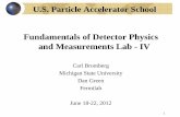 Fundamentals of Detector Physics and Measurements Lab …uspas.fnal.gov/materials/12MSU/Detector_4.pdf · Fundamentals of Detector Physics and Measurements Lab - IV ... q q E E q
