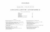 INDEX LEGISLATIVE ASSEMBLY - Parliament of · PDF fileLEGISLATIVE ASSEMBLY ... Royal assent, 14 Bank of South Australia and Advance Bank Bill ... Royal assent, 1517 Optometrists Registration
