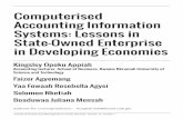 Computerised Accounting Information Systems: … and guidance/the journal of...external stakeholders (Romney, Steinbart and Cushing, 1997; Wood and Sangster, 2008) are more likely