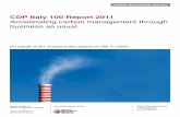 CDP Italy 100 Report 2011 Accelerating carbon … written for Carbon Disclosure Project by Carbon Disclosure Project info@cdproject.net +1 212 378 2086 ... IndusInd Bank Limited Industrial