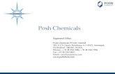 Posh Chemicals P. Ltd - Formulation Intermediates, … Chemicals Registered Ofﬁce:!! Posh Chemicals Private Limited! 202, S.V'S Classic Residency, 6‐3‐853/2, Ameerpet, Hyderabad