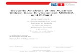 Security Analysis of the Austrian Citizen Card Environment ... · PDF fileSecurity Analysis of the Austrian Citizen Card Environment MOCCA and E-Card BACHELOR’S THESIS submitted