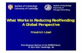 What Works in Reducing Reoffending: A Global …cep-probation.org/uploaded_files/Pres STARR Cam 10 Loesel...• For nearly all programmes: positive vs. zero or sometimes even negative
