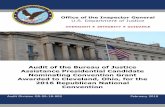 Audit of the BJA Presidential Candidate Nominating ... · PDF fileaudit of the bureau of justice assistance presidential candidate nominating convention grant awarded to cleveland,