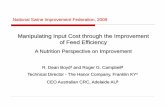 Manipulating Input Cost through the Improvement of · PDF fileNational Swine Improvement Federation, 2009 Manipulating Input Cost through the Improvement of Feed Efficiency. A Nutrition