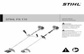 STIHL FS 110 - The Number One Selling Brand of Chainsaws · PDF fileSTIHL FS 110 WARNING ... Cleaning the Air Filter 35 Engine Management 36 Adjusting the Carburetor 36 ... sonal injury.