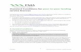 Standard Conditions for peer-to-peer lending service licences · PDF file1 # 2430929 P2P lending licence conditions. Updated 31/03/16 Standard Conditions for peer-to-peer lending service