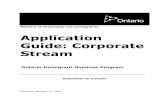 Application Guide: Corporate Stream - Ontario …oipp/documents/...7.1 Temporary Work Permit ... key staff that are essential to the establishment, ... outlining the commitments you