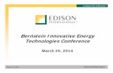 Bernstein Innovative Energy Technologies Conference · PDF fileTrends Driving Industry Change. EDISON INTERNATIONAL ... • Renewables – 33% by 2020 • Global Warming – AB32 greenhouse