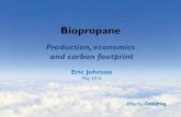 Biopropane - WLPGA · PDF fileProduction, economics and carbon footprint Eric Johnson May 2016 Biopropane