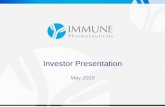 PowerPoint  · PDF fileInvestor Presentation . May 2015 . 2 . ... Bertilimumab, for Auto -Immune Diseases ... US/EU Market size currently
