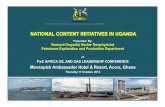 Movenpick Ambassador Hotel & Resort, Accra, Ghana · PDF file2.1 Uganda’s Petroleum Exploration and Production is ... NATIONAL OIL AND GAS POLICY ... Uganda’s oil and gas sector