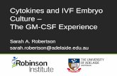Cytokines and IVF Embryo Culture – The GM-CSF … C13.pdfCulture – The GM-CSF Experience ... 2 4 6 8 relative mRNA ... Cbl Dusp14 Hspa Hsp90aa1 . Ccar1 Gas5 ...
