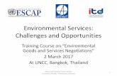 Environmental Services: Challenges and · PDF fileEnvironmental Services: Challenges and Opportunities ... • Consumers may be faced with new or higher fees. ... Challenges and Opportunities