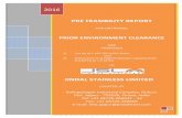 2016 PRE FEASIBILITY REPORTenvironmentclearance.nic.in/writereaddata/Online/TOR/15...1 | Page PRE FEASIBILITY REPORT FOR OBTAINING PRIOR ENVIRONMENT CLEARANCE FOR PROPOSED 1) Set up