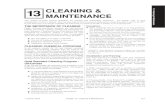 13 CLEANING & MAINTENANCE - hbboys.com Cleaning and... · 11 required SUBWAY ... MAINTENANCE 13 † Cleaning & Maintenance 1 January 2014 Chapter 13 † Cleaning & Maintenance 13.1.
