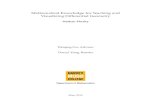 Mathematical Knowledge for Teaching and Visualizing ... · PDF fileMathematical Knowledge for Teaching and Visualizing Differential Geometry Nathan Pinsky Weiqing Gu, Advisor Darryl