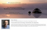 First International Conference “Buddhism and Phenomenology” · PDF fileFirst International Conference “Buddhism and Phenomenology ... • The concepts transcendence and transcendental