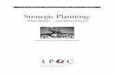 Strategic Planning -  · PDF fileStrategic Planning: What Works ... and What Doesn’t CONFERENCE PRESENTATION WHITE PAPER Presentations from APQC’s Third Knowledge Symposium