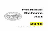 Political Reform Act - fppc.ca.gov 11. Enforcement ... 10. Auditing. § 90000 - 90007 11. Enforcement. § 91000 – 91015 Chapter 1. General. § 81000 - 81016 § 81000. Title.